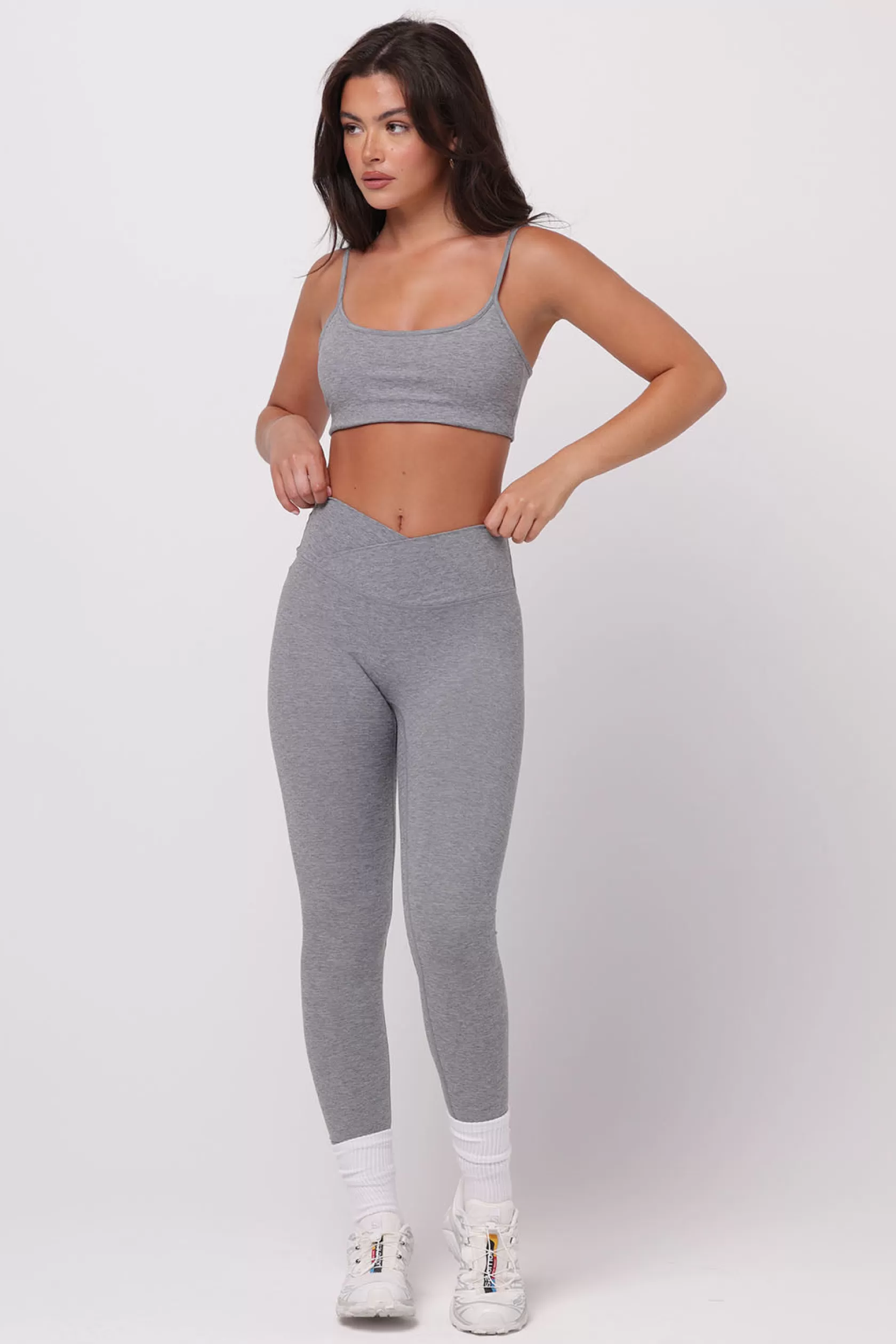 SASKI Sports Bras>Balance Bra | Grey Marle GreyMarle