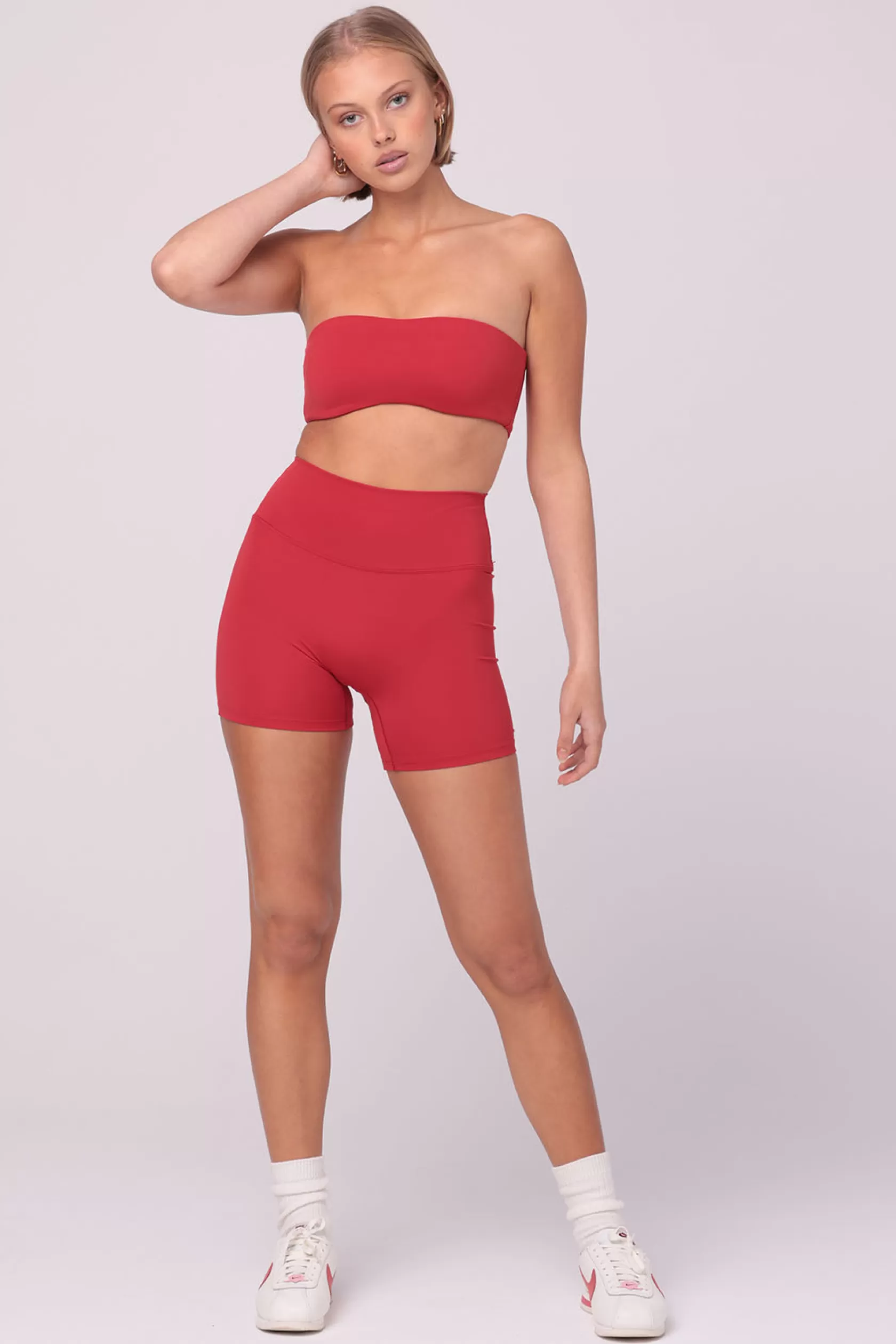 SASKI Sports Bras>Bandeau Sports Bra | Cherry