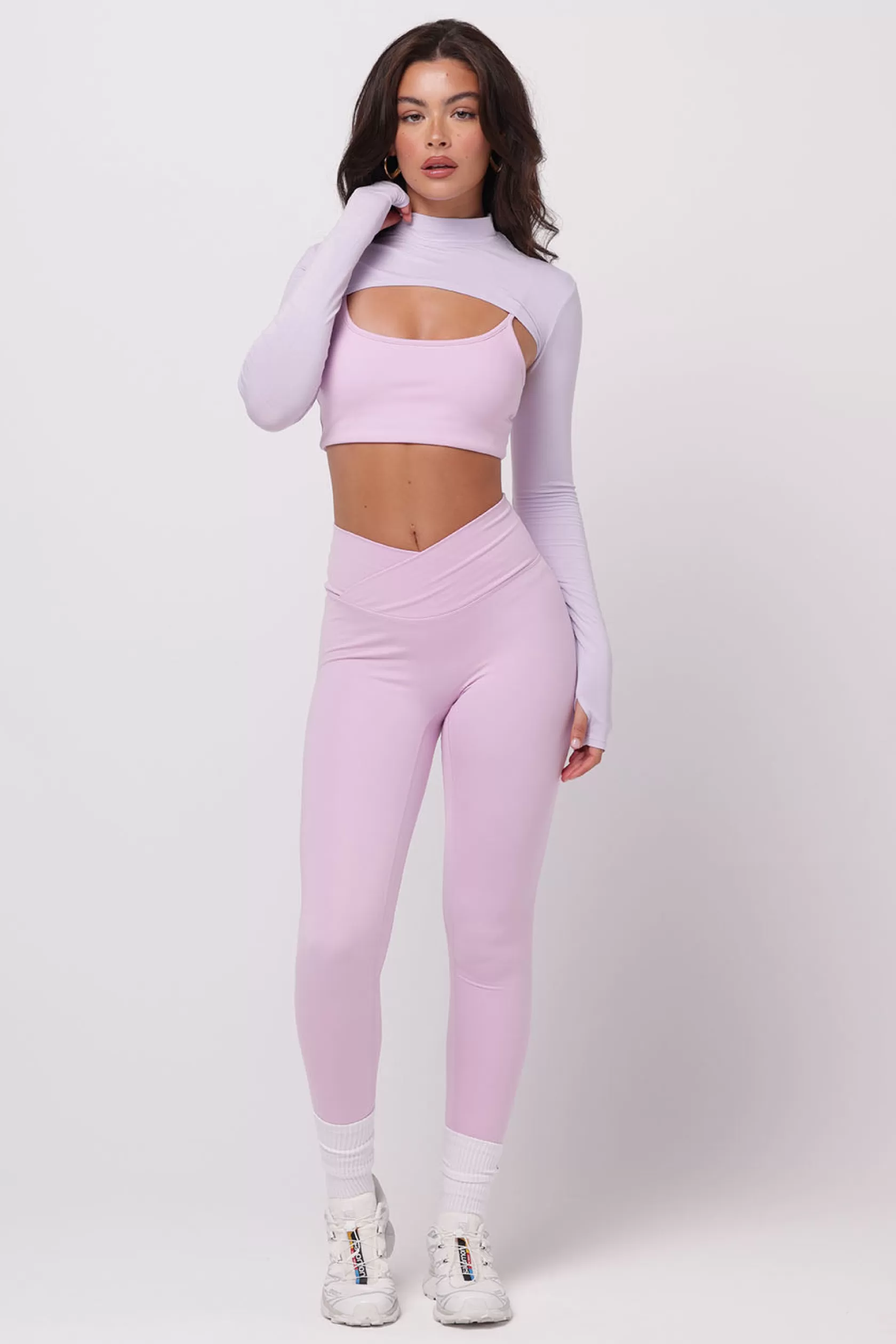 SASKI Tops | Boleros>High Neck Shrug | Lilac