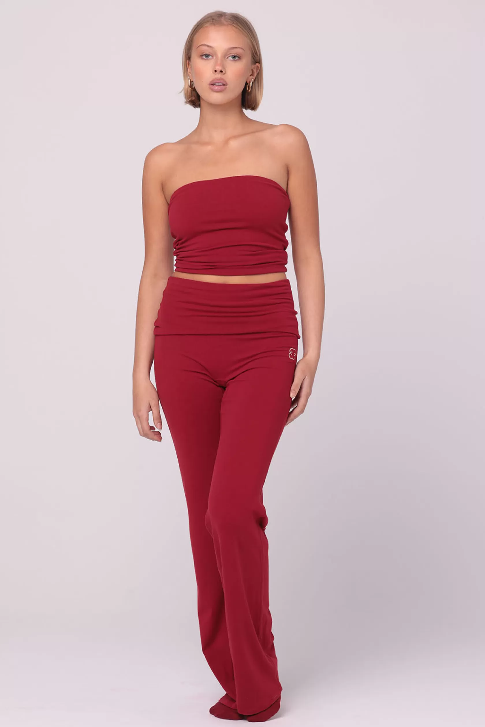 SASKI Bottom & Leggings>Lounge Yoga Pants | Cherry