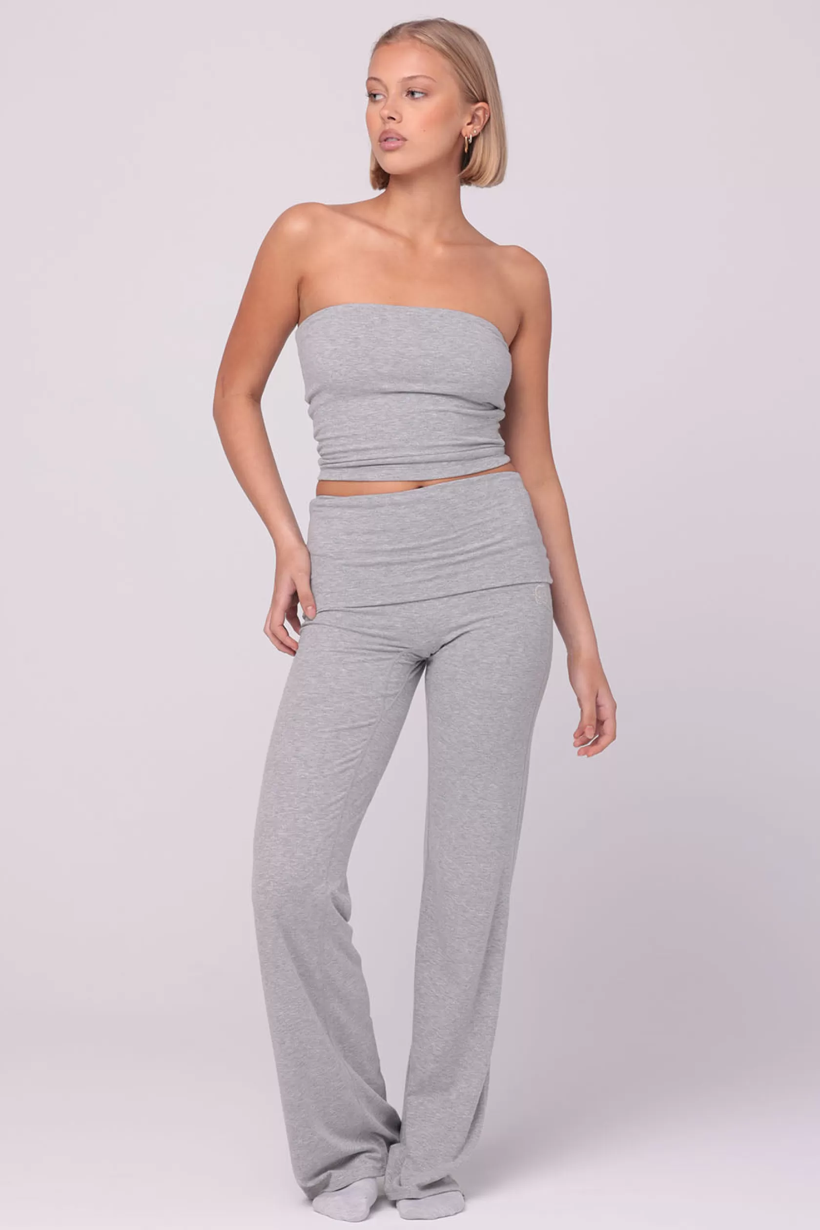 SASKI Bottom & Leggings>Lounge Yoga Pants | Heather Grey HeatherGrey