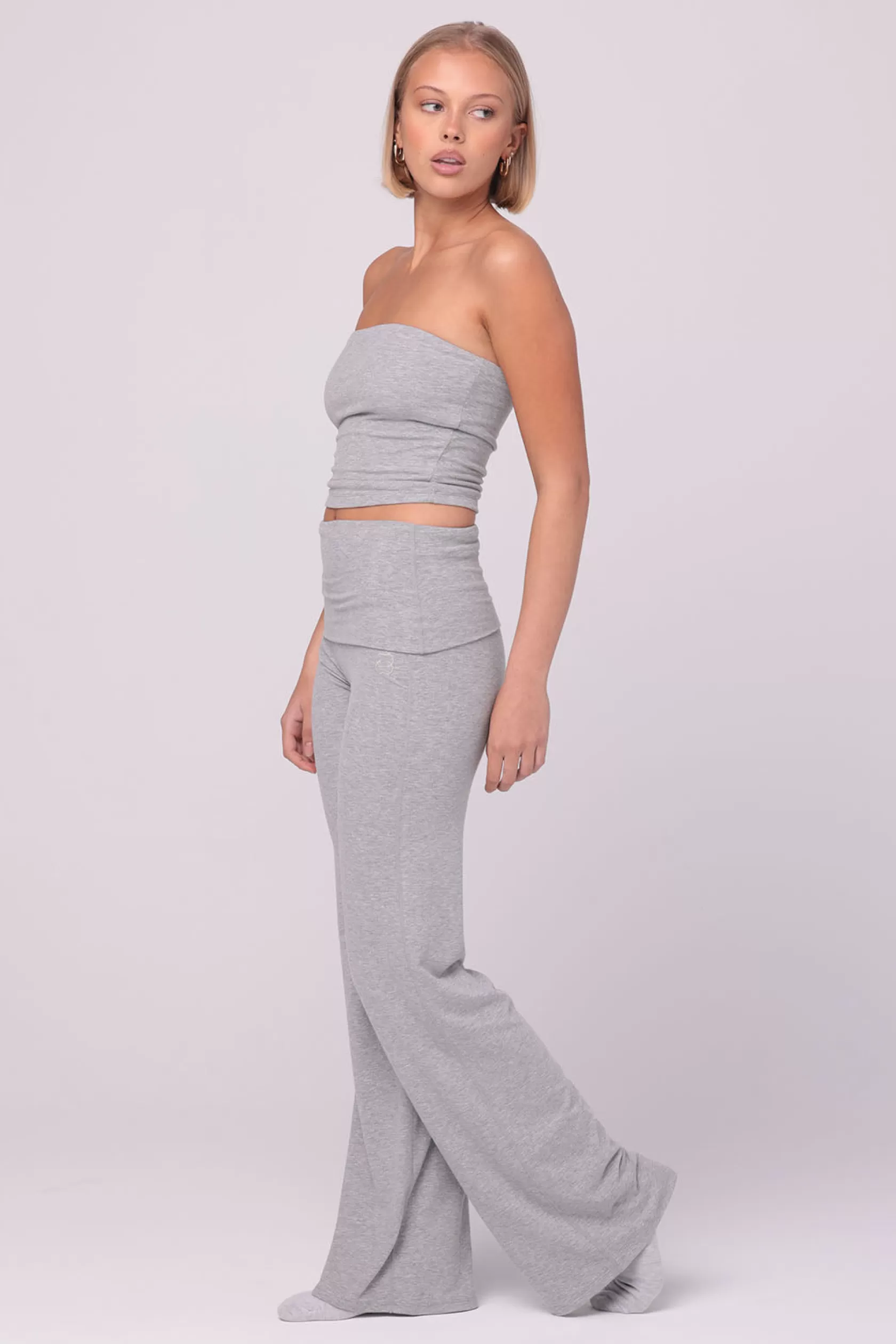 SASKI Bottom & Leggings>Lounge Yoga Pants | Heather Grey HeatherGrey