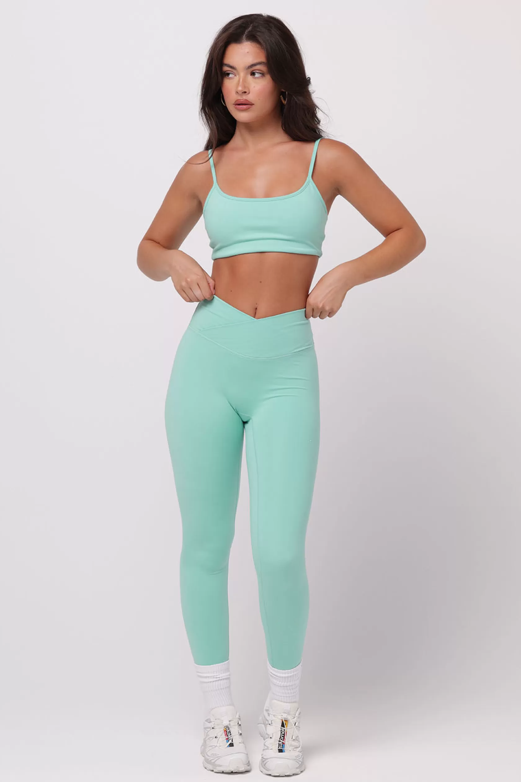 SASKI Bottom & Leggings>V Waist Leggings | Aquamarine