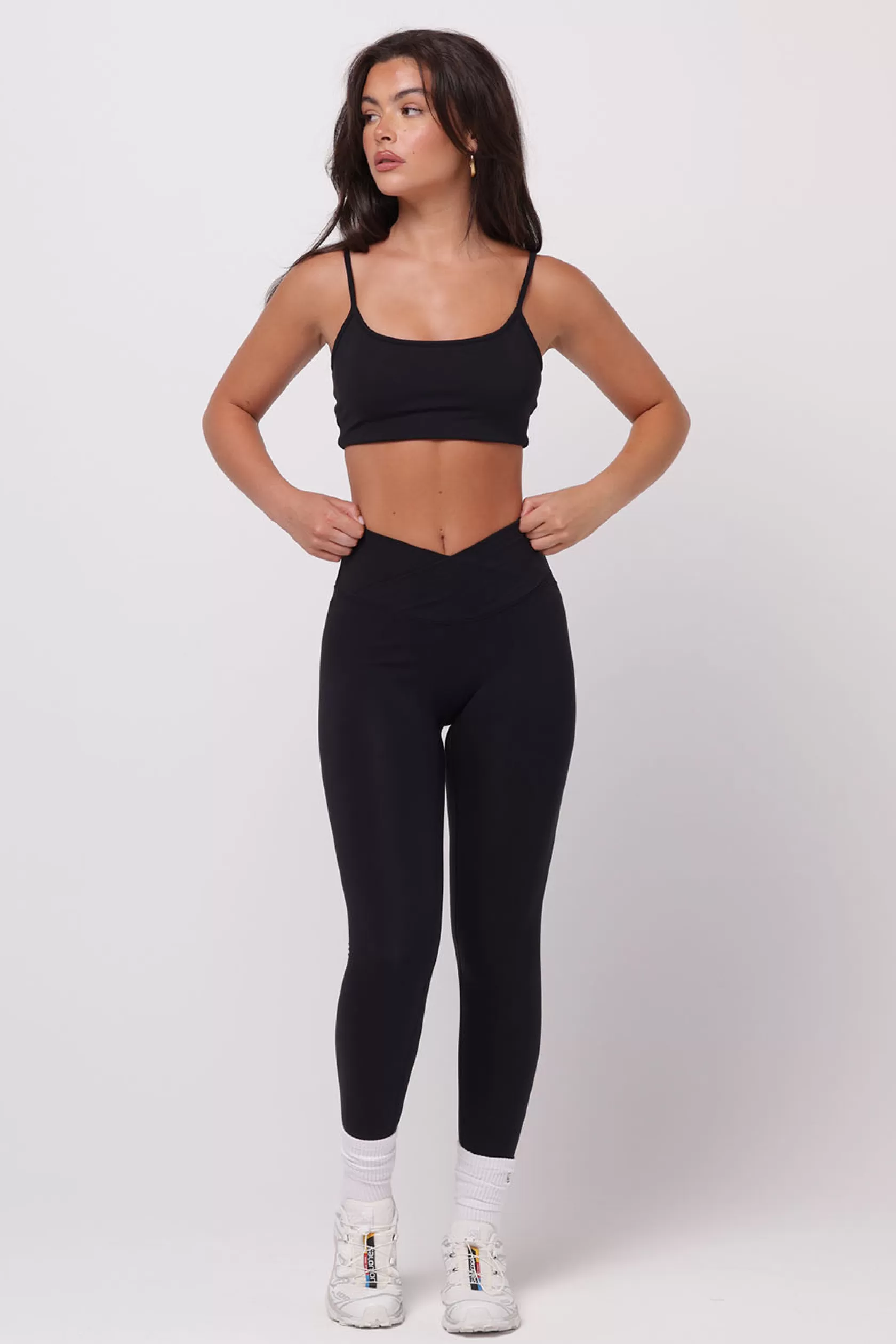 SASKI Bottom & Leggings>V Waist Leggings | Black