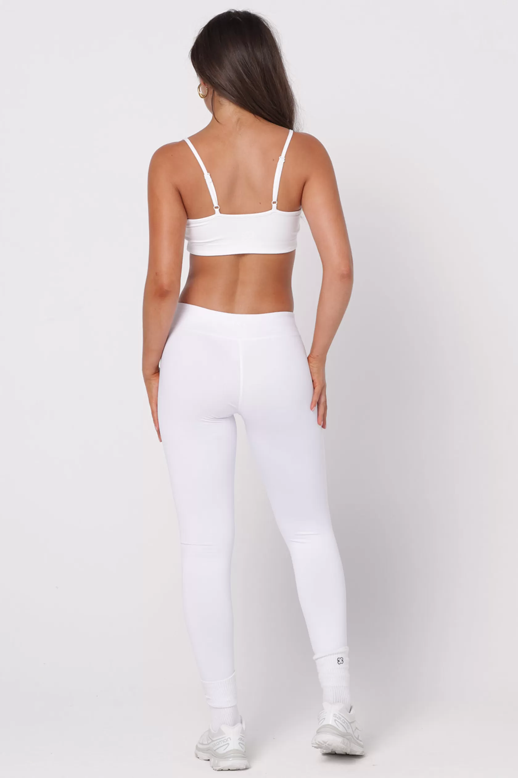 SASKI Bottom & Leggings>White Mid Waist Leggings Cherry